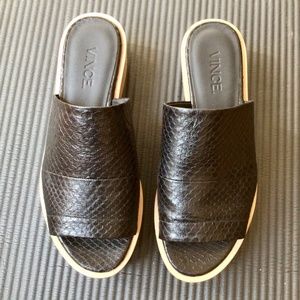 Vince Black Leather Mules 36/6